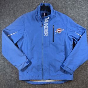 GIII by Carl Banks Oklahoma City Thunder OKC Mens Full Zip Jacket Blue Sz M READ